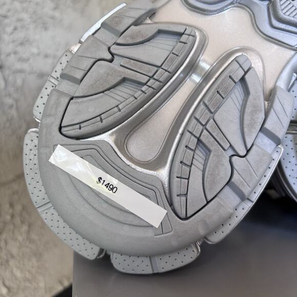 NIB $1490 Balenciaga Track Runners Metallic Silver Sz 41 US 8 main image 9
